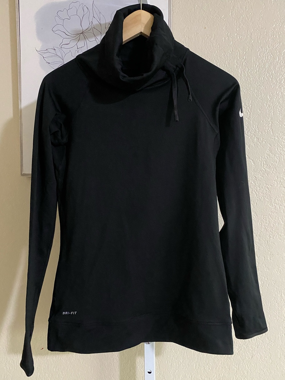 Nike Black Dri-FIT Cowl Neck Pullover Sweater